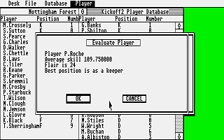 Kick Off II Final Whistle Team Editor atari screenshot